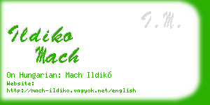 ildiko mach business card